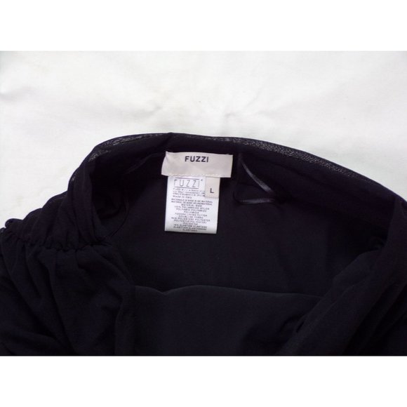 FUZZI Jean Paul Gaultier Bandage Strapless Ruched Mesh Dress Black Large 8-10 - Picture 9 of 9